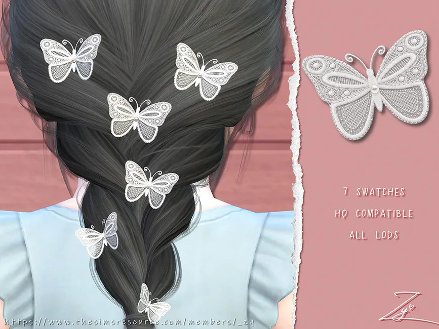 Lace Butterfly Hairpins for toddler