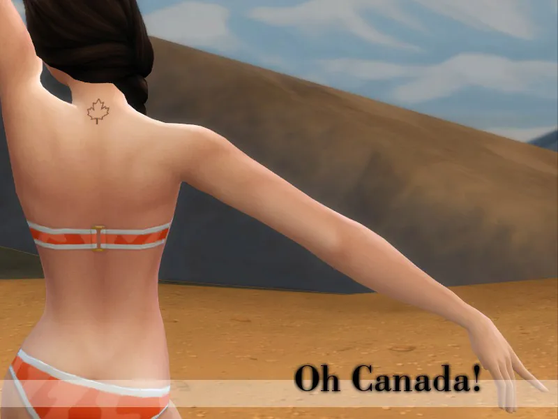 Oh Canada! Maple Leaf Tattoo (both gender)