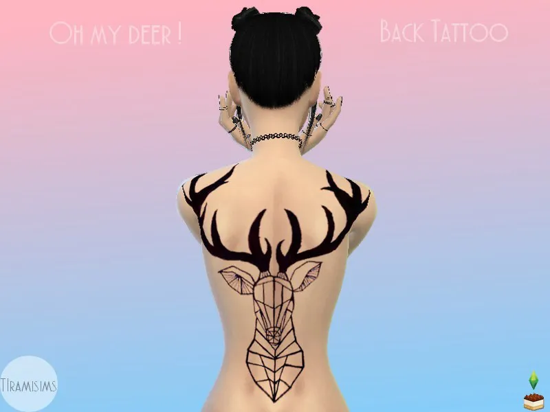 Oh my deer ! Back Tattoo