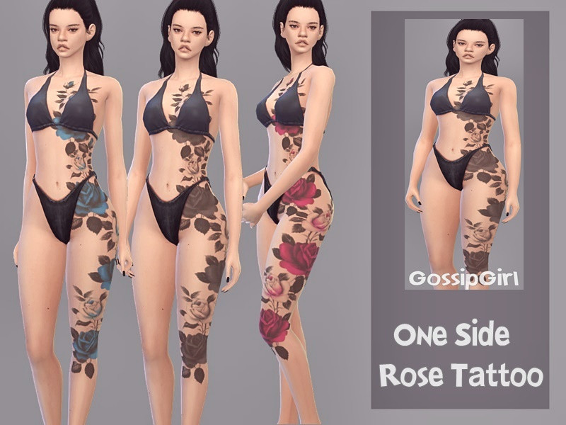 One Side Rose Tattoo
