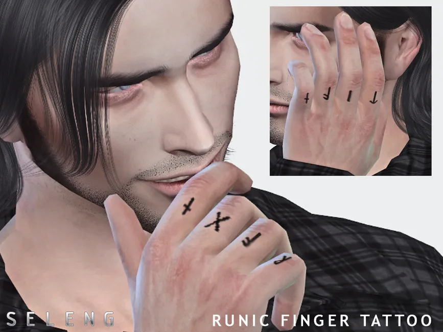 Runic Finger Tattoo