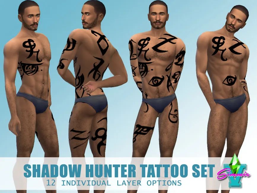 Shadow Hunter Tattoo Set