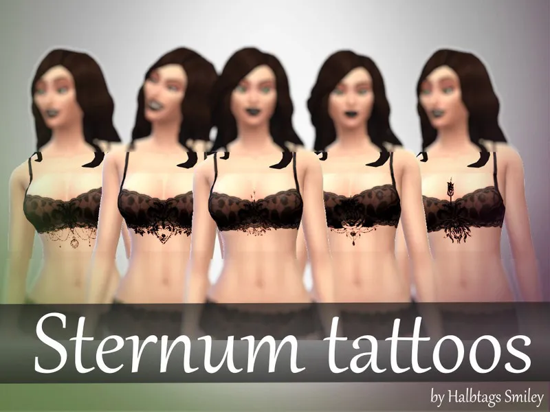 Sternum tattoos