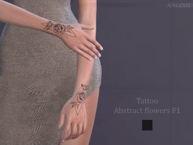 Tattoo-Abstract flowers F1