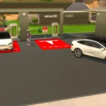 Tesla Model X and Supercharger