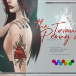 The Triangle Peony tattoo