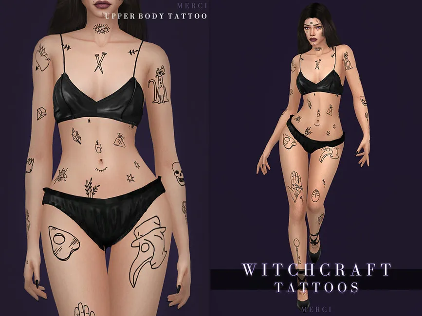 Witchcraft Upper Body Tattoo