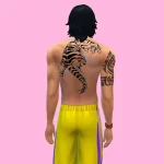 Yakuza Tiger Back Tattoo