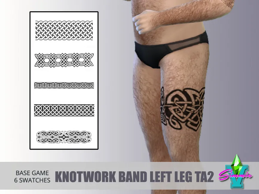 Knotwork Band Left Thigh Ta2