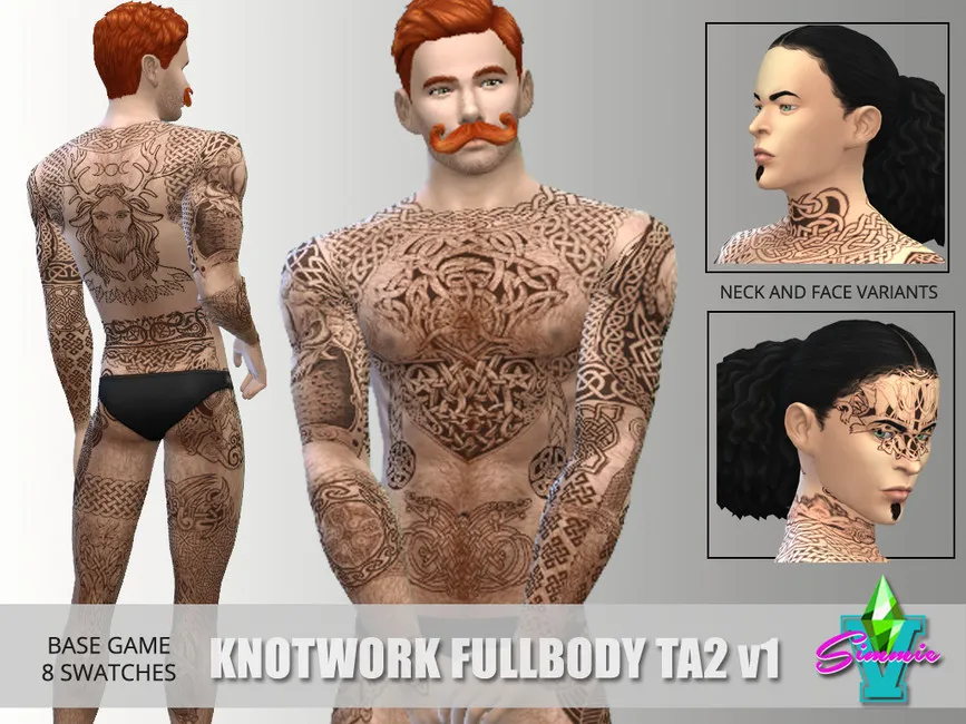 Knotwork Full Body Tattoo v1
