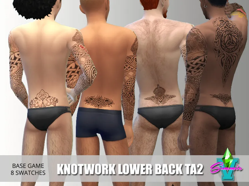 Knotwork Lower Back Tattoo